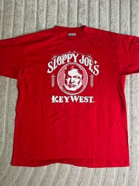 VTG 80s Sloppy Joe's Key West red t-shirt Size XL Retro Streetwear Party Summer